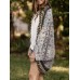 Floral Tribal Pattern Print Open Front Loose Cardigan