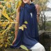 Large size navy scarf women's bib Korean style wild long shawl