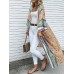 Bohemian Floral Print Loose Open Front Long Sleeve Cardigan