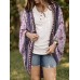 Floral Tribal Pattern Print Open Front Loose Cardigan