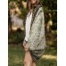 Floral Tribal Pattern Print Open Front Loose Cardigan