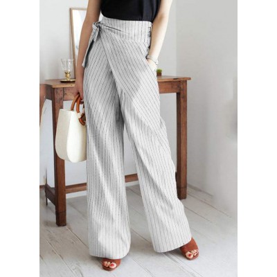 High Waist Vintage Women Long Palazzo Trouser Wide Leg Pants