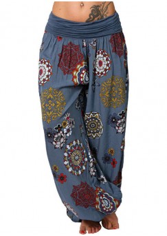 Bohemia Print Wide Leg Pants Loose Yoga Pants