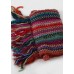 new women rainbow striped knit scarf tassel vintage warm scarves